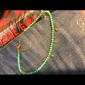 Etikka Gilded Mint Green Choker Necklace
